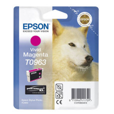 Оригинальный картридж Epson T0963 Vivid Magenta 